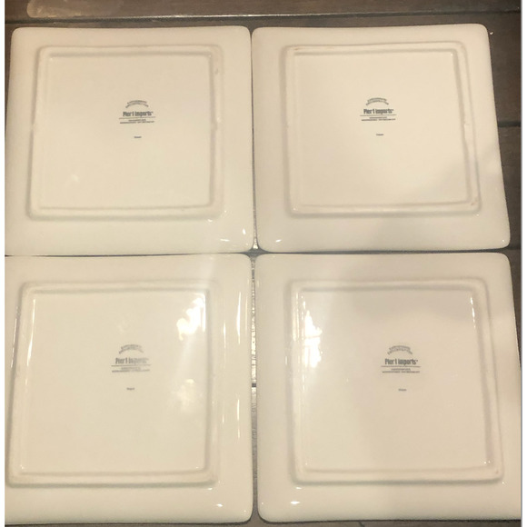 Vintage Pier One Halloween Appetizer Dessert Plates Set‎ Of 4 New in Box Witches - Picture 9 of 16